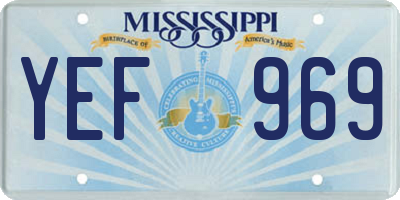MS license plate YEF969