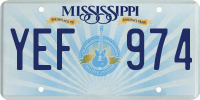 MS license plate YEF974