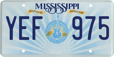 MS license plate YEF975