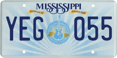 MS license plate YEG055