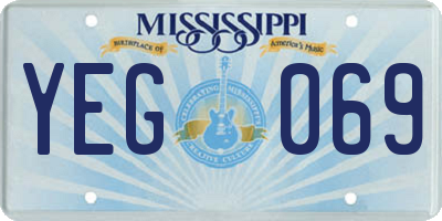 MS license plate YEG069
