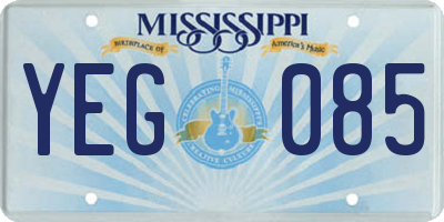 MS license plate YEG085