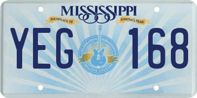 MS license plate YEG168