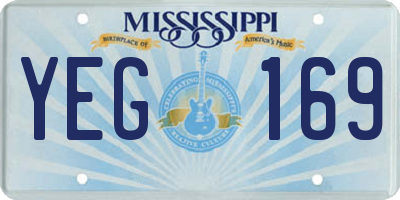 MS license plate YEG169