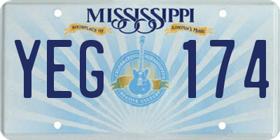 MS license plate YEG174