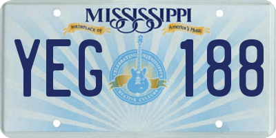 MS license plate YEG188