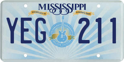 MS license plate YEG211