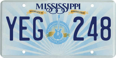 MS license plate YEG248