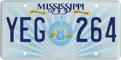 MS license plate YEG264