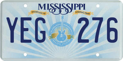 MS license plate YEG276