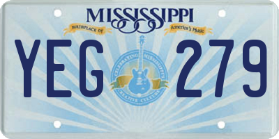 MS license plate YEG279