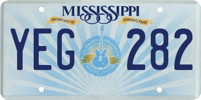 MS license plate YEG282
