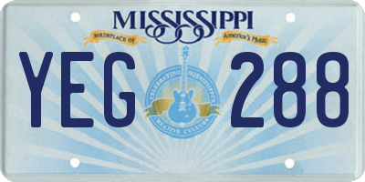 MS license plate YEG288