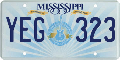 MS license plate YEG323