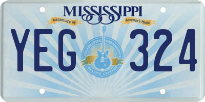 MS license plate YEG324
