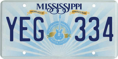 MS license plate YEG334