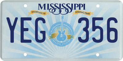MS license plate YEG356