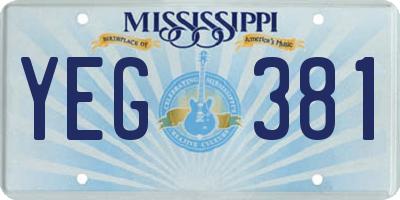MS license plate YEG381