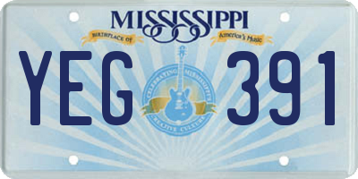 MS license plate YEG391