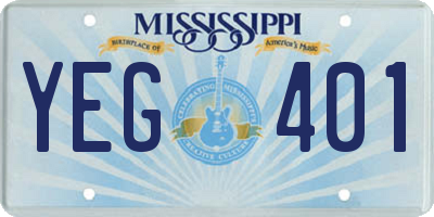 MS license plate YEG401