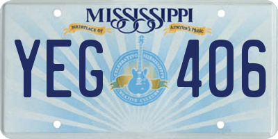 MS license plate YEG406