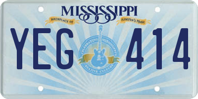 MS license plate YEG414