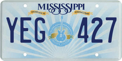 MS license plate YEG427