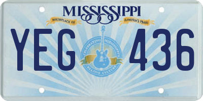 MS license plate YEG436