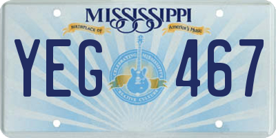 MS license plate YEG467