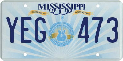 MS license plate YEG473