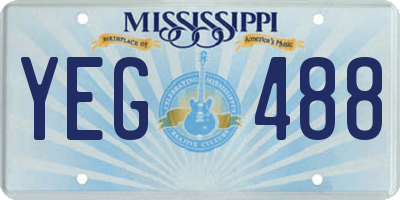 MS license plate YEG488