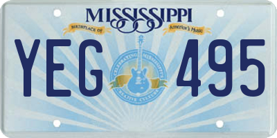 MS license plate YEG495