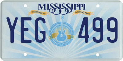 MS license plate YEG499