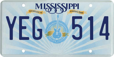 MS license plate YEG514