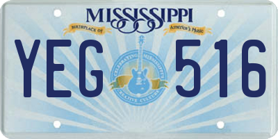 MS license plate YEG516