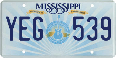 MS license plate YEG539