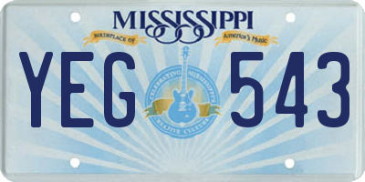 MS license plate YEG543