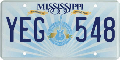 MS license plate YEG548