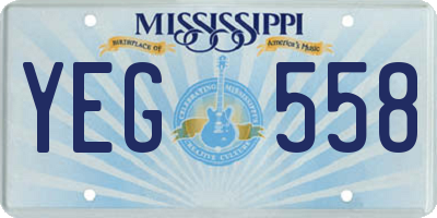 MS license plate YEG558