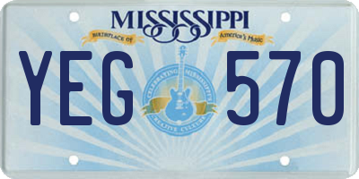 MS license plate YEG570