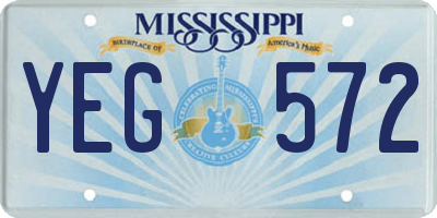 MS license plate YEG572