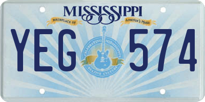 MS license plate YEG574