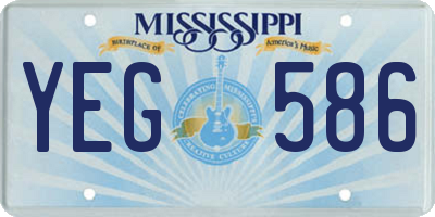 MS license plate YEG586