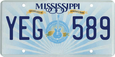 MS license plate YEG589