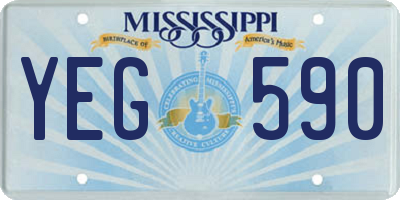 MS license plate YEG590