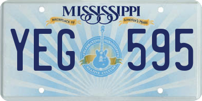 MS license plate YEG595