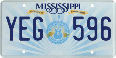 MS license plate YEG596