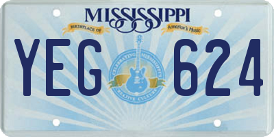 MS license plate YEG624