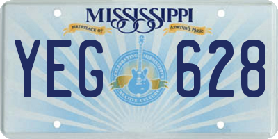 MS license plate YEG628