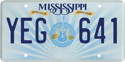 MS license plate YEG641